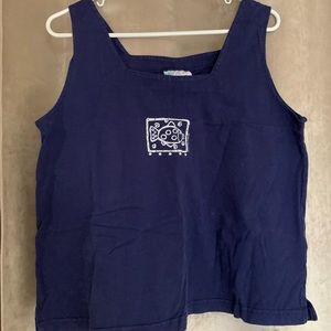 Fresh Produce Sportswear Fish Print Tank in navy size Large